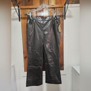 NWT Michael Kors Black Faux Leather Pants